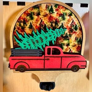 Handmade by me Wood & Acrylic Tree and Truck Nightlight